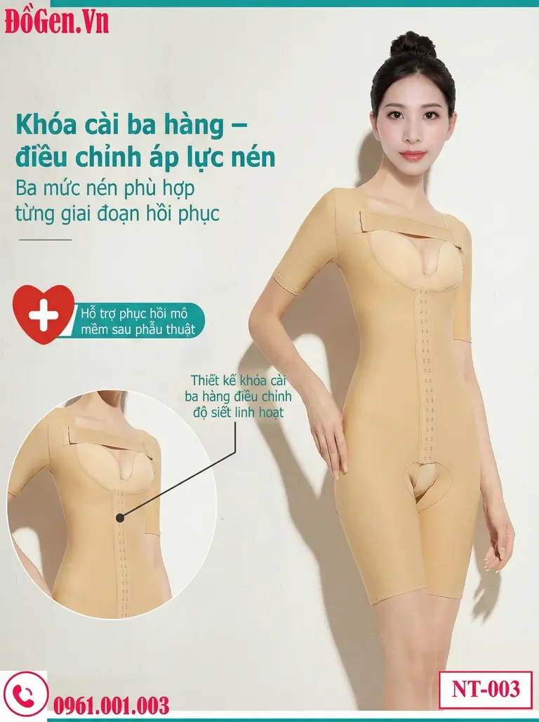 đồ gen liền thân sau hút mỡ 360 hỗ trợ tạo dáng cân đối