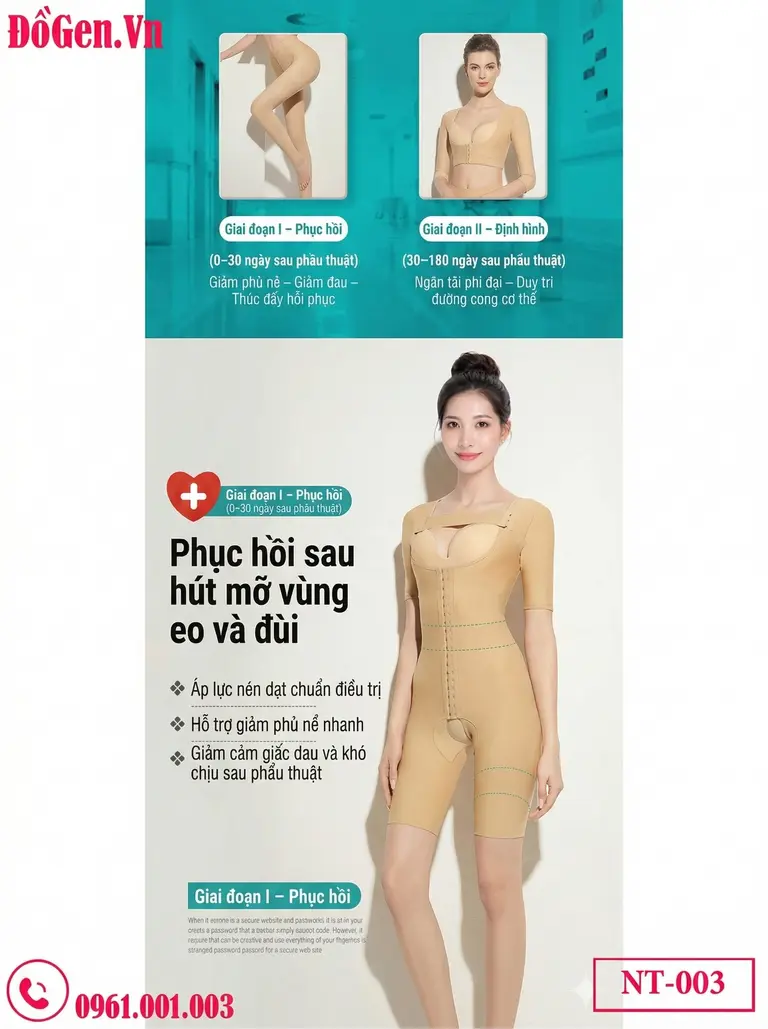 đồ định hình body sau hút mỡ toàn thân 360 giúp dáng thon gọn