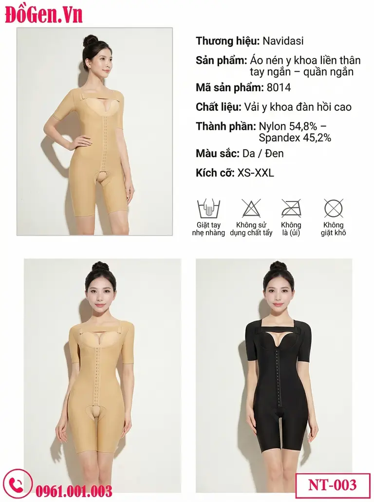 bodysuit định hình sau hút mỡ 360 nâng đỡ vòng 3 tự nhiên