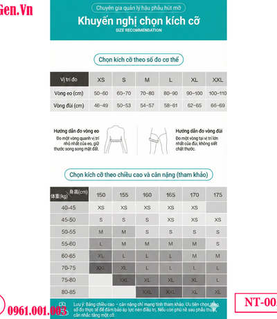 cách chọn size Áo gen sau hút mỡ tạo hình toàn thân 360 – Định hình dáng chuẩn nhanh chóng