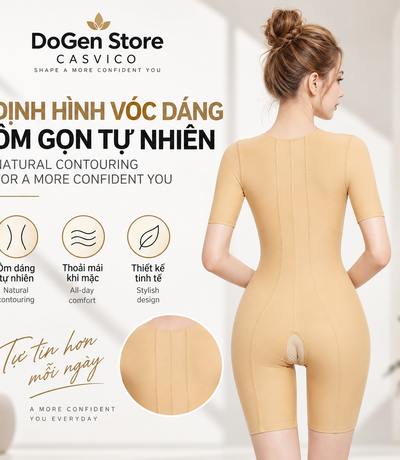 Mặt sau gen định hình Casvico với các đường may ôm sát cơ thể