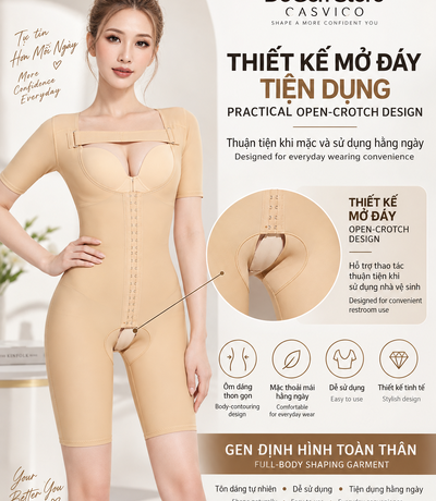 Gen định hình Casvico với thiết kế mở đáy tiện dụng