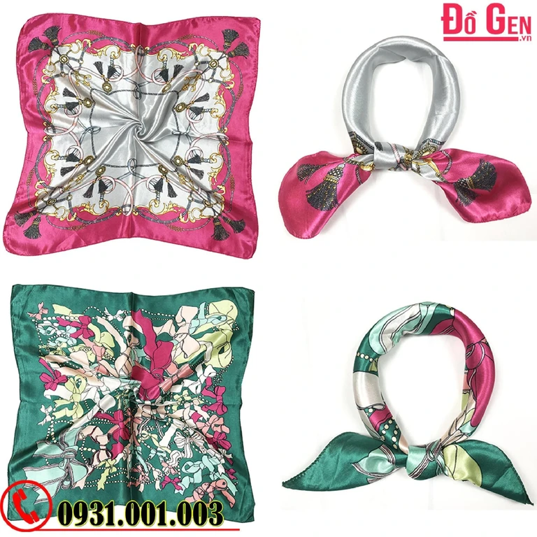 Khăn Turban Vuông Phụ Kiện - Băng Đô Vải Cài Tóc - Quàng Cổ (Nhiều Mẫu)