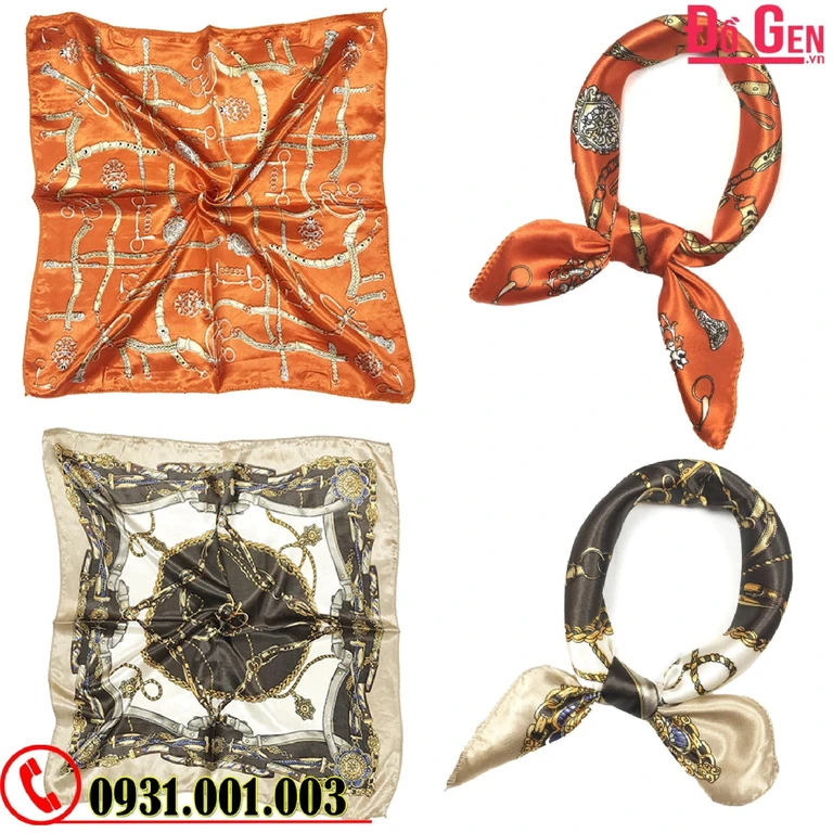 Khăn Turban Vuông Phụ Kiện - Băng Đô Vải Cài Tóc - Quàng Cổ (Nhiều Mẫu)