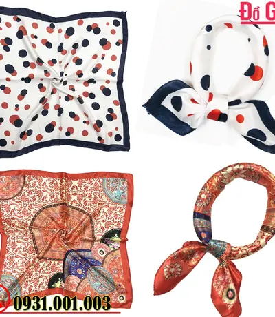 Khăn Turban Vuông Phụ Kiện - Băng Đô Vải Cài Tóc - Quàng Cổ (Nhiều Mẫu)