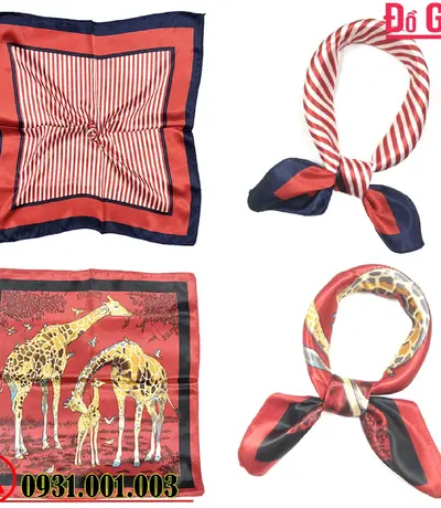 Khăn Turban Vuông Phụ Kiện - Băng Đô Vải Cài Tóc - Quàng Cổ (Nhiều Mẫu)