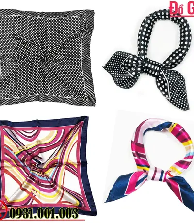 Khăn Turban Vuông Phụ Kiện - Băng Đô Vải Cài Tóc - Quàng Cổ (Nhiều Mẫu)