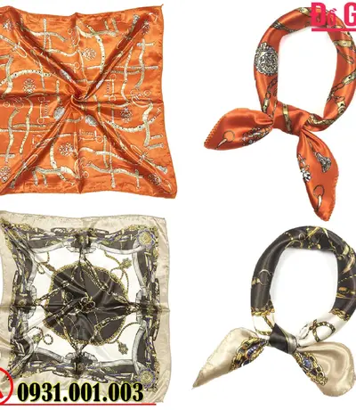 Khăn Turban Vuông Phụ Kiện - Băng Đô Vải Cài Tóc - Quàng Cổ (Nhiều Mẫu)