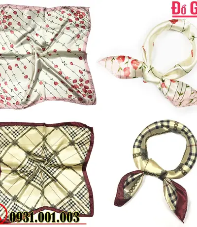 Khăn Turban Vuông Phụ Kiện - Băng Đô Vải Cài Tóc - Quàng Cổ (Nhiều Mẫu)