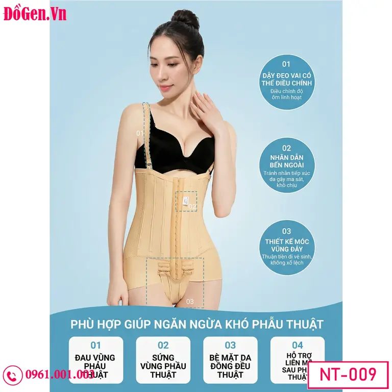 Tummy tuck recovery body shaper - Cố định cơ bụng và ngăn ngừa biến chứng tụ dịch sau ca mổ.