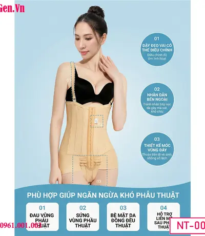 Tummy tuck recovery body shaper - Cố định cơ bụng và ngăn ngừa biến chứng tụ dịch sau ca mổ.