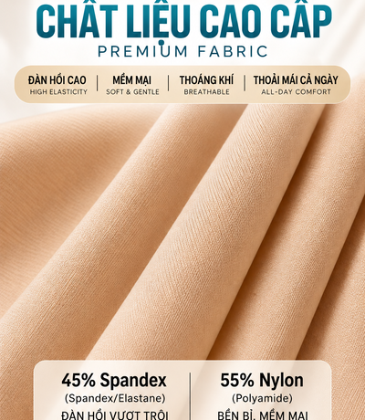 Chất liệu vải nén định hình cao cấp 45% Spandex 55% Nylon thoáng khí NT-009
