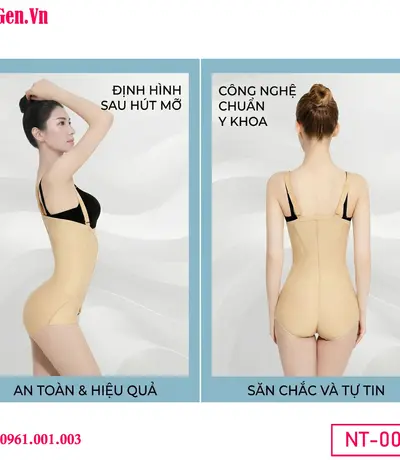 Scar healing compression body shaper - Tối ưu hóa hiệu quả của miếng dán trị sẹo bằng cách giữ chặt chúng trên da.