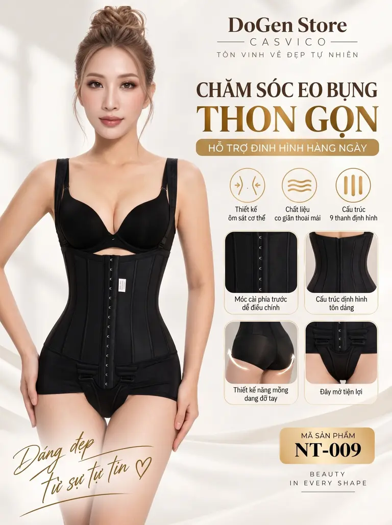 Cận cảnh chất liệu vải co giãn của gen định hình NT-009 Casvico