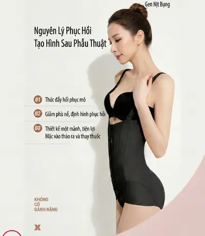 Đai nịt bụng định hình toàn thân màu nude thương hiệu ĐồGen.Vn