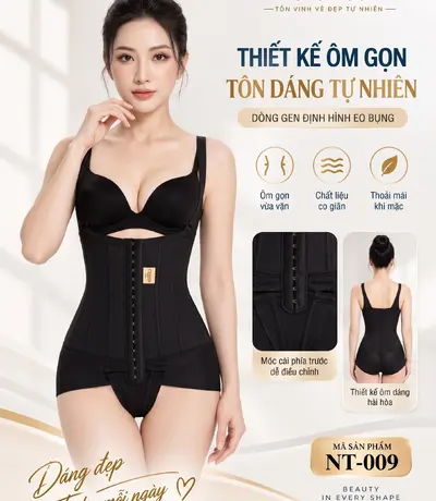 Gen định hình eo bụng NT-009 Casvico với thiết kế ôm sát cơ thể và cấu trúc hỗ trợ định hình