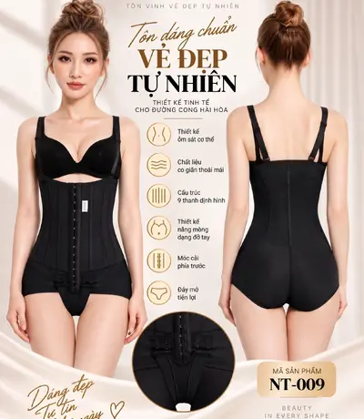 Chi tiết 9 thanh định hình trên gen NT-009 Casvico hỗ trợ tạo form eo gọn gàng