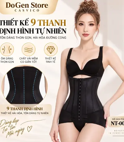 Gen định hình NT-009 Casvico với cấu trúc 9 thanh định hình và hệ thống móc cài phía trước