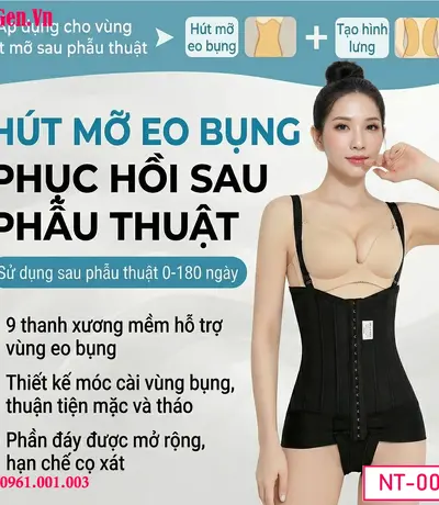 Quần gen bụng màu da thiết kế cài trước hỗ trợ ôm sát sau tạo hình