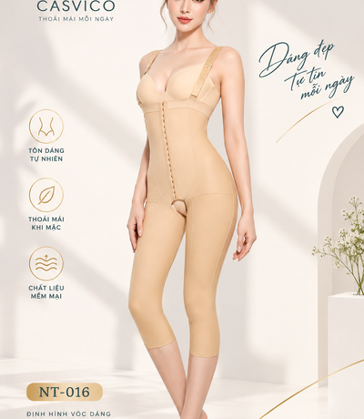 Áo gen định hình toàn thân NT-016 Casvico màu da nhìn từ phía trước