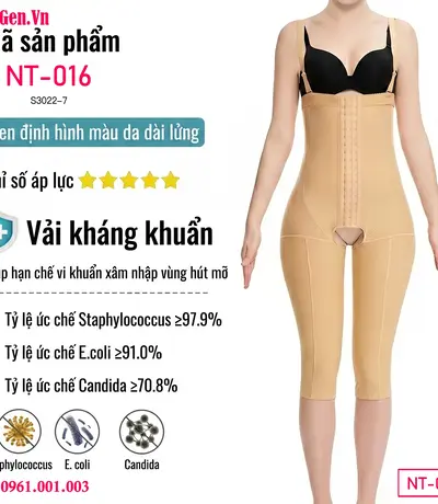 Chất liệu gen định hình sau hút mỡ đã được kiểm định da liễu, hoàn toàn không chứa hóa chất độc hại gây ngứa hay kích ứng da.