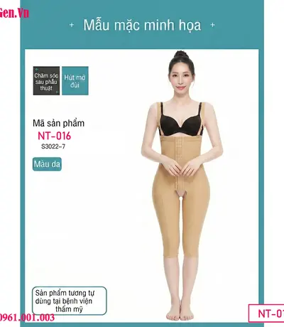 Phần ống quần của gen bụng đùi cấy mông ôm sát đùi non, giúp định hình lại bắp đùi, chống cọ xát và giảm mỡ lỏng lẻo.