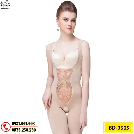 Bộ Đồ Lót Gen Định Hình Liền Thân Cao Cấp Thu Gọn Vòng Eo (Cod: BD-3505)