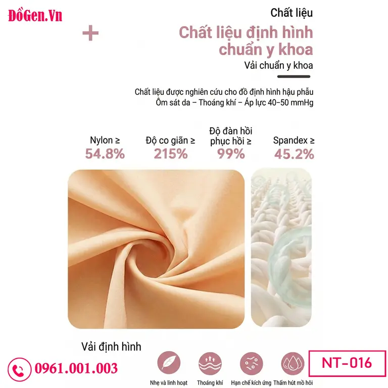 Chất liệu Gen body định hình sau hút mỡ bụng đùi giúp siết gọn cơ thể