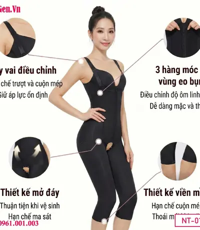 Gen nịt bụng đùi giúp cố định form sau phẫu thuật BBL
