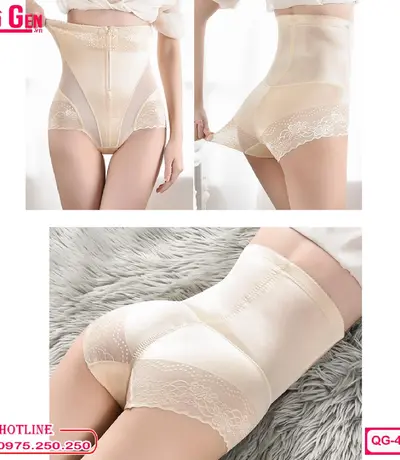 Quần gen Nịt Bụng Cạp Cao Ôm Bó Body dạng dây kéo QG-432