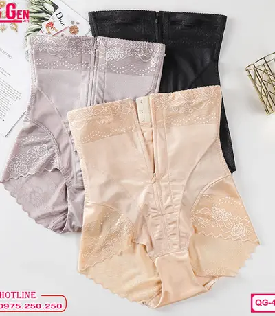 Quần gen Nịt Bụng Cạp Cao Ôm Bó Body dạng dây kéo QG-432