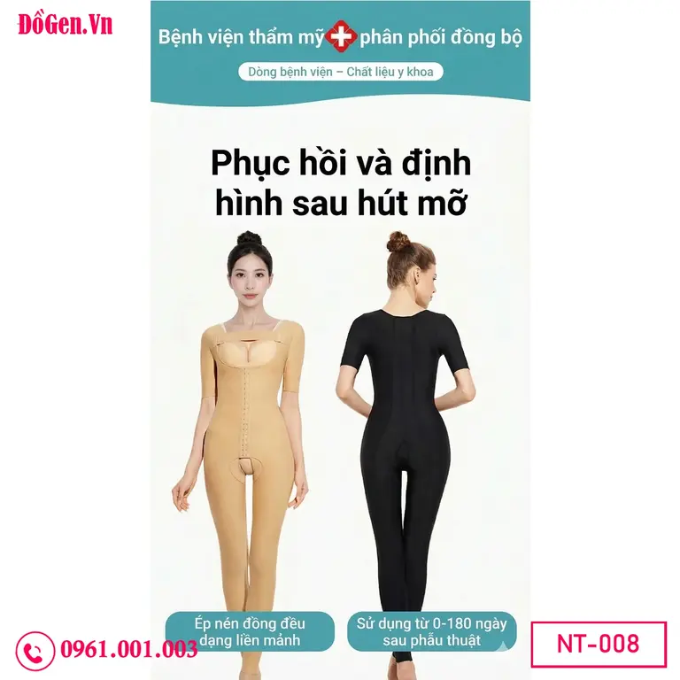 Áo gen định hình sau hút mỡ liposuction body contour garment.