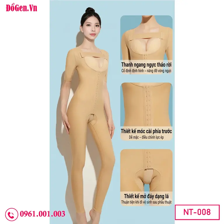 Áo gen định hình body contour garment sau hút mỡ thẩm mỹ.