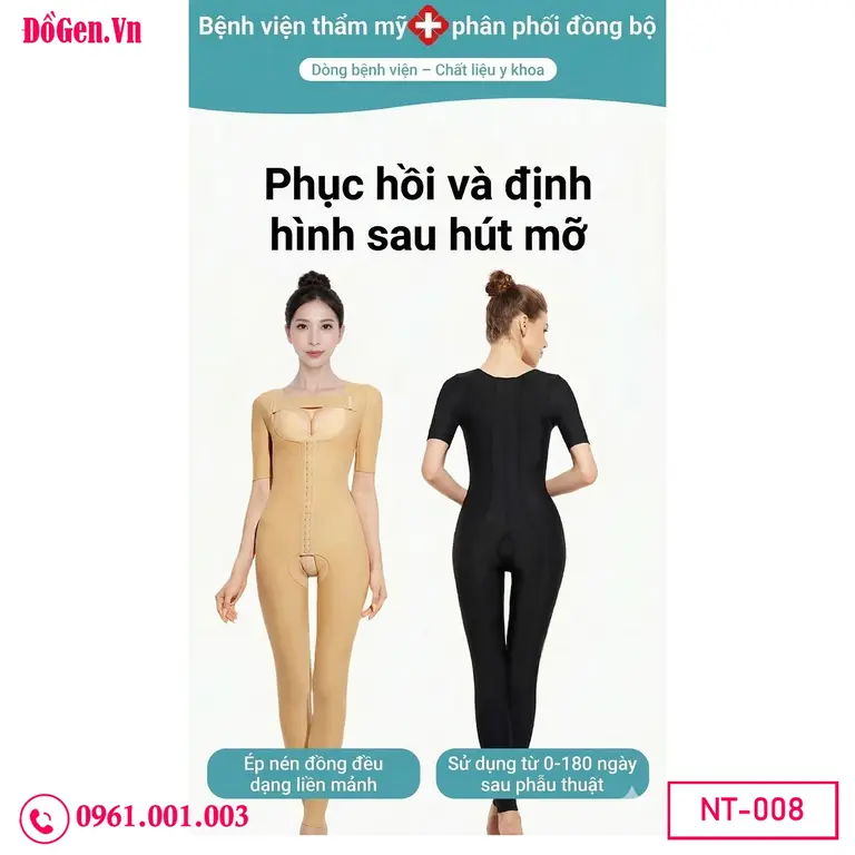 Áo gen hậu phẫu sau liposuction body shaping recovery garment.