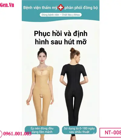 Áo gen định hình sau hút mỡ liposuction body contour garment.