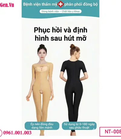 Áo gen hậu phẫu sau liposuction body shaping recovery garment.