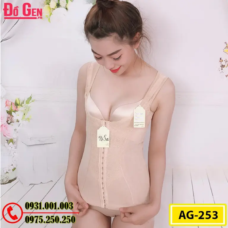 Áo Lót Gen Định Hình - Gen Nịt Bụng Nâng Ngực Thu Gọn Vòng Eo (Cod: AG-253)