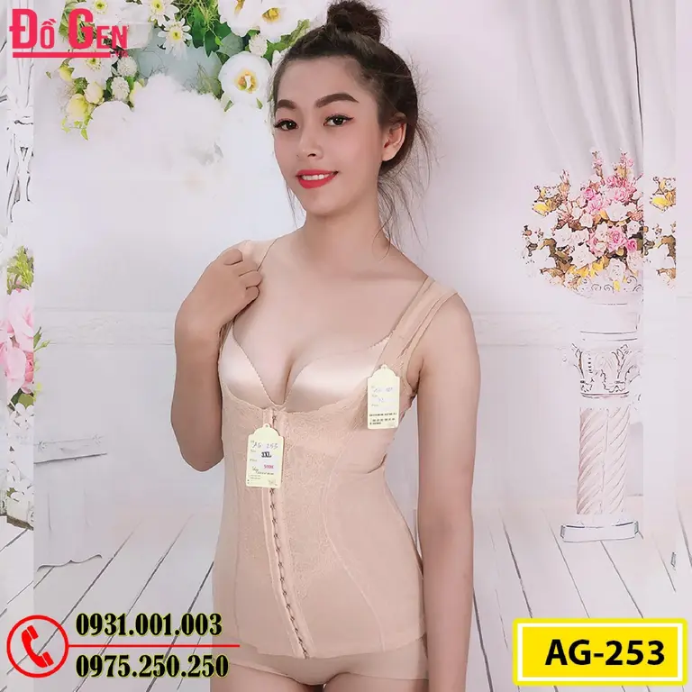 Áo Lót Gen Định Hình - Gen Nịt Bụng Nâng Ngực Thu Gọn Vòng Eo (Cod: AG-253)