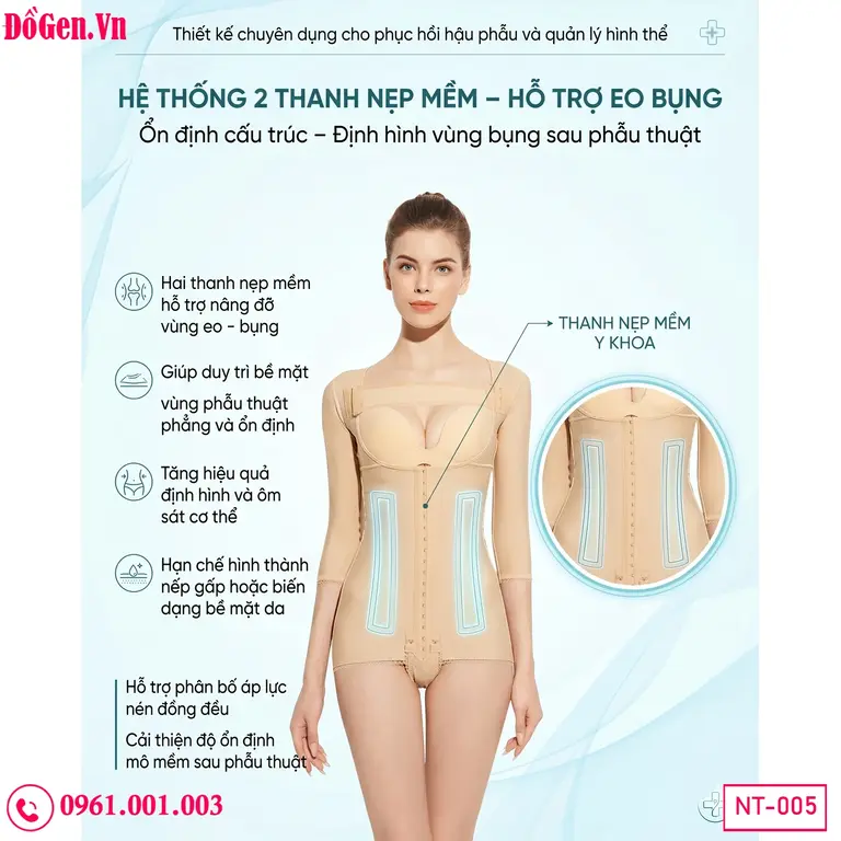 Compression garment for BBL tummy and arms giúp hỗ trợ recovery