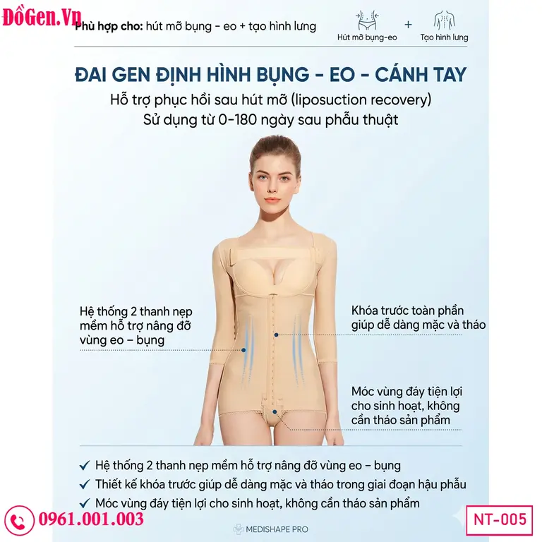 Full body shapewear after fat transfer giúp ổn định mô mỡ
