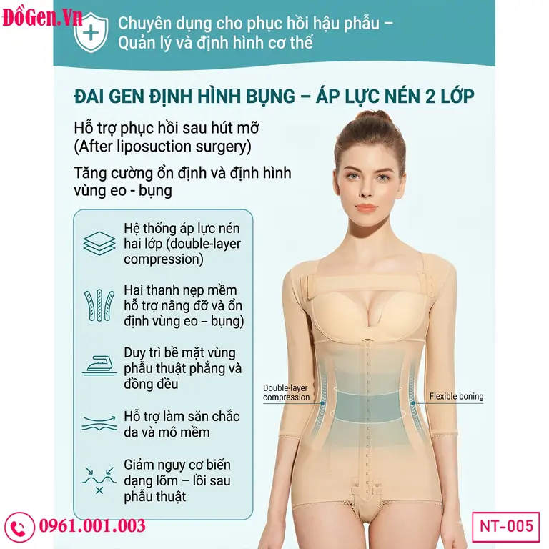 Gen nịt bụng eo sau cấy mông giúp giữ form vòng eo