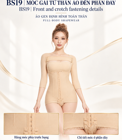 BS19 màu da với hàng móc phía trước và chi tiết móc phần đáy