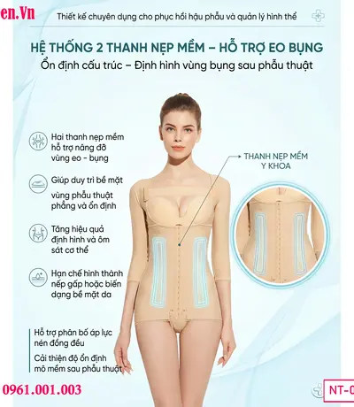 Compression garment for BBL tummy and arms giúp hỗ trợ recovery