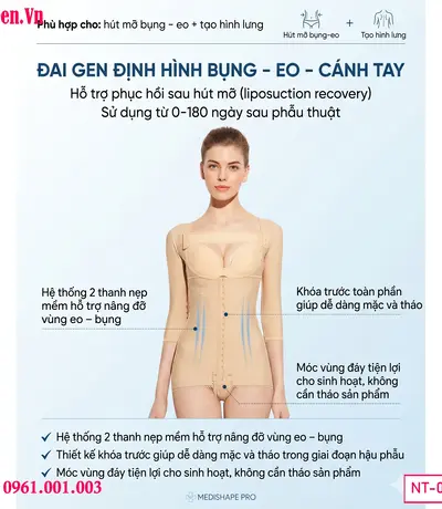 Full body shapewear after fat transfer giúp ổn định mô mỡ