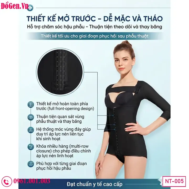 Compression body suit BBL lipo giúp hỗ trợ định hình toàn thân