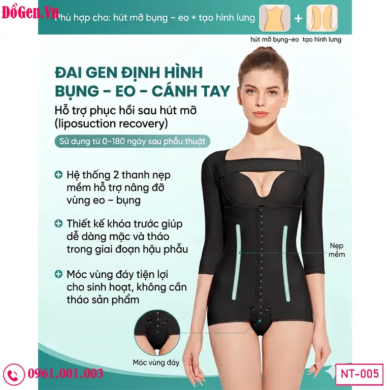 Gen body cao cấp sau thẩm mỹ BBL giúp nâng đỡ cơ thể