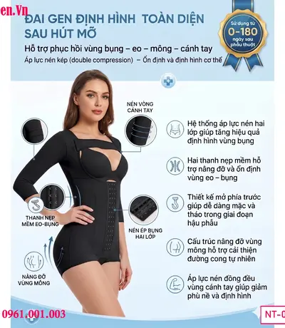 Compression garment after fat transfer BBL giúp giảm swelling