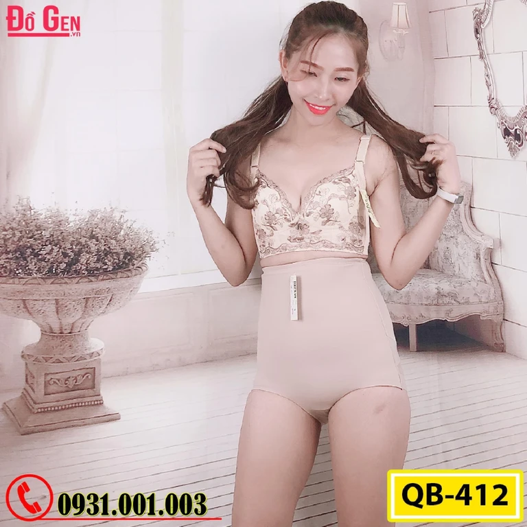 Gen Nịt Bụng - Quần Lót Gen Định Hình Cao Cấp Chống Cuộn Thu Gọn Vòng Eo (Cod: QB-412)