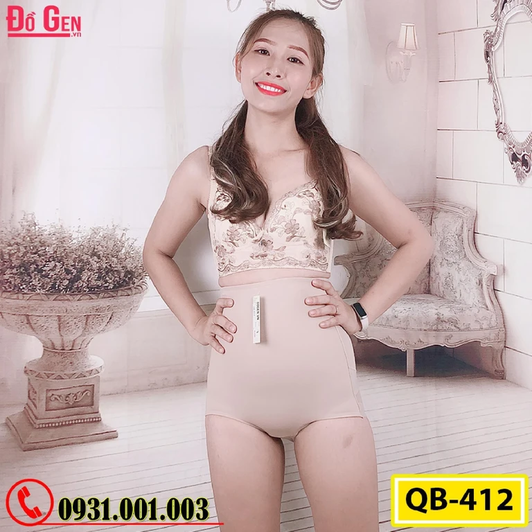 Gen Nịt Bụng - Quần Lót Gen Định Hình Cao Cấp Chống Cuộn Thu Gọn Vòng Eo (Cod: QB-412)