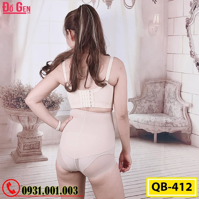 Gen Nịt Bụng - Quần Lót Gen Định Hình Cao Cấp Chống Cuộn Thu Gọn Vòng Eo (Cod: QB-412)